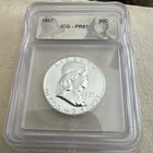 1957 Franklin Half Dollar 50c ICG pr67 (Proof)
