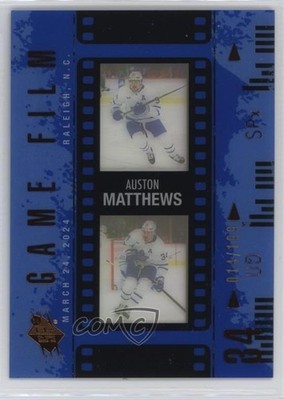 2024-25 SPx Game Film Blue 14/199 Auston Matthews #GF-12 1u46