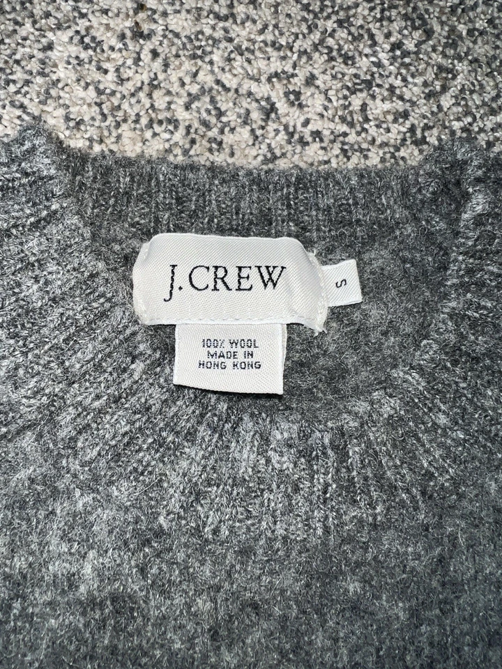 Suéter JCrew Boys Crewcuts S 10/12 Vintage Gris Lana J Crew Foto 4 de 4