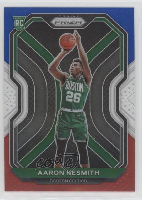 2020-21 Panini Prizm Red White & Blue Prizm Aaron Nesmith #282 04dh