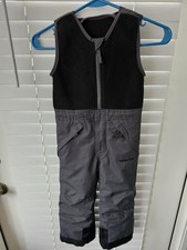 Arctix Insulated Water-Resistant Snow/Winter Bibs Black Toddler Size 4T