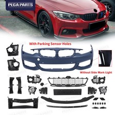 M-tech Style Front Bumper Kit Wpdc Hole For 2014-2020 Bmw 4 Series F32 F33 F36