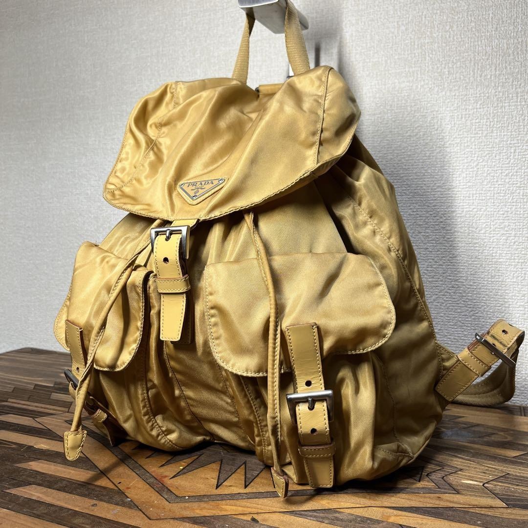 Vintage Brown Prada Nylon Backpack Rare Color