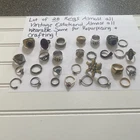 Vintage to Modern Ring Lot 28 Rings Costume Jewelry Some Marked Some Need Repair