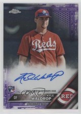 2016 Topps Chrome Rookie Purple Refractor 136/250 Kyle Waldrop #RA-KW Auto 2r7