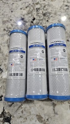 Carbon Block Filter Lot Of 3 Hydronix CB-25-1001 New Sealed Free Ship Best Price