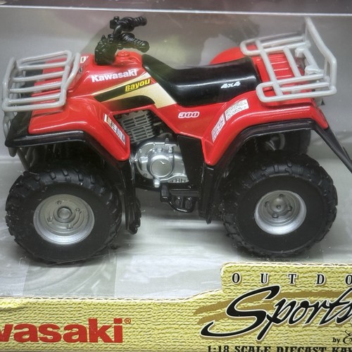 2002 ERTL Outdoor Sportsman Kawasaki Bayou 300 Red 4x4 ATV 4-Wheeler - Picture 11 of 11