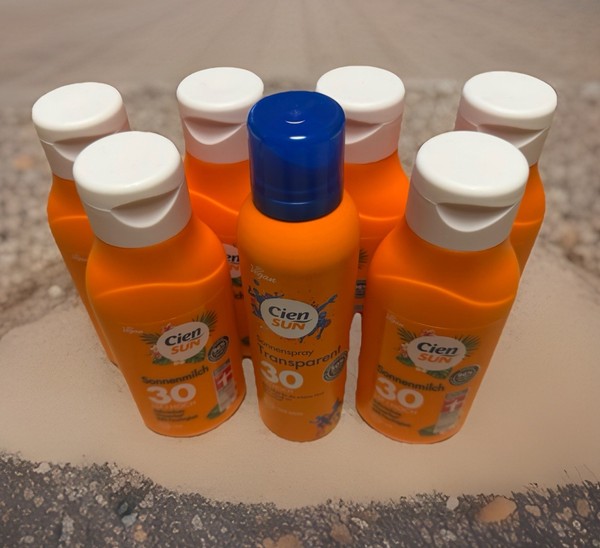 Cien 6 Flaschen A 250 Ml Sonnenmilch Lsf 30 Vegan + 1 Dose Sonnenspray Lsf 30-image