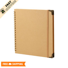 8x8 Scrapbook Album 80 Pages Brown DIY Memory Book Wedding Family Craft Gift Art