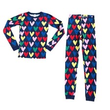 Hanna Andersson Kids Long John Pajama Set Top Bottom Set size 8