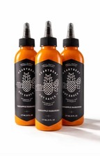 Pineapple Habanero Hot Sauce 6oz  3 Pack - All Natural Vegan Spicy Chili Sauce