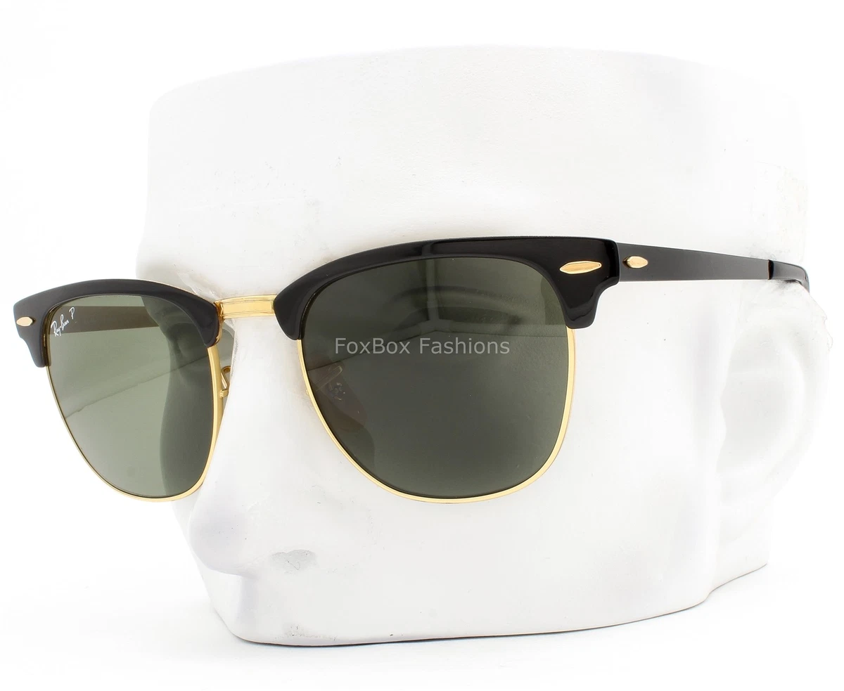 Ray-Ban Clubmaster Sunglasses Black & Gold size 51mm CLUBMASTER CLASSIC Sunglasses in Tortoise On Gold and G-15  main image 4