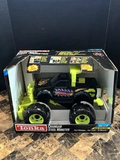 Rare 1993 TONKA CHAINSAW Steel Monster Truck Pull Cord Neon Working! New!