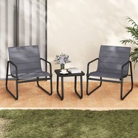 3 Piece Patio Bistro Set Outdoor Chairs & Side Table