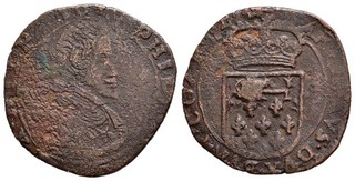 FITZ Frankreich Artois Philippe IV. 1621 1640 Liard 1639 Arras µMAS16