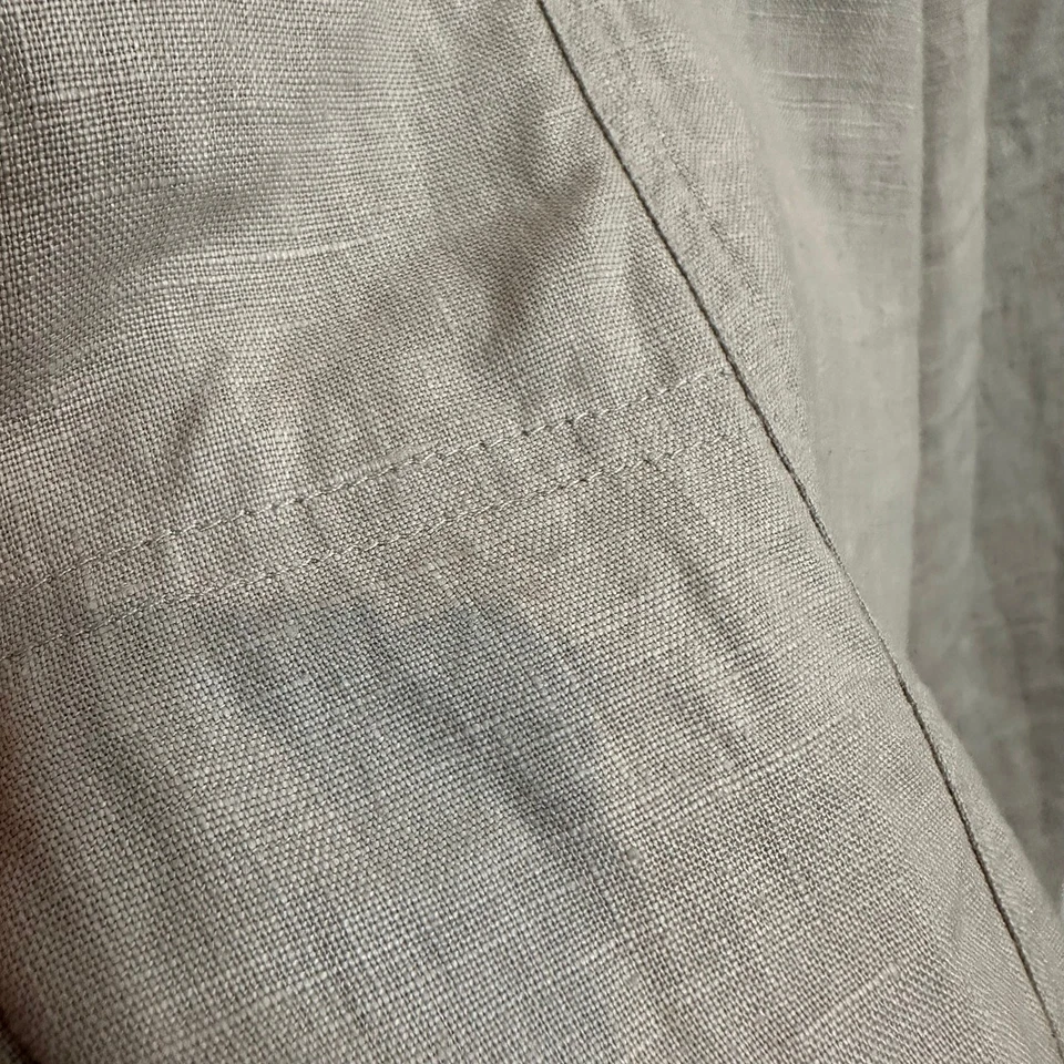 Joggers Johnny Was Calme de lino avena beige cintura elástica tirar pequeño Foto 4 de 4