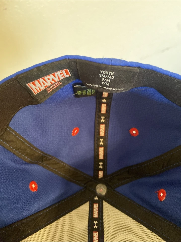 Captain America Marvel Under Armor Youth Fitted Hat S/M - Image 3 of 4