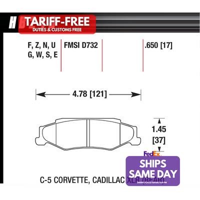 Hawk Brake HB248N.650, Set of 4 Performance Street Brake Pads (4) Performance Pa