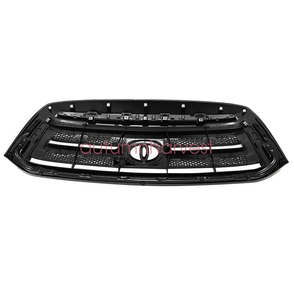 Black Grill Front Bumper Upper Grille For 2010 2011 2012 2013 Toyota Tundra - Imagem 3 de 4
