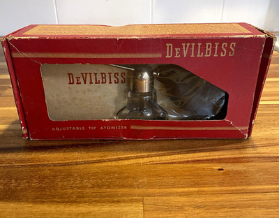 Antique DeVilbiss Atomizer No. 127 Adjustable Tip Glass Vintage Collectible