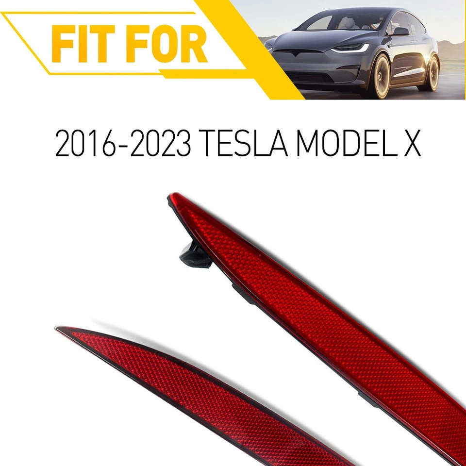 Par Parachoques Trasero Modelo Tesla X 2016-2023 Luz Roja 103 4342 00 C Foto 2 de 4