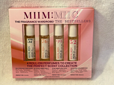 MIIM:MIIC ~ Unisex Discovery Set Perfume Cologne BESTSELLERS~ 4 x 10mL ~ SEALED!