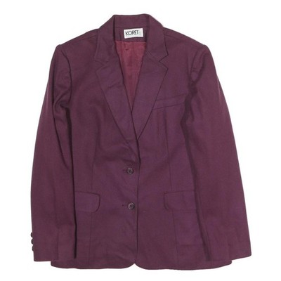 KORET Damen Blazerjacke aus Wolle Weinrot M Knopfverschluss Schlicht
