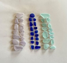 Genuine Beach Sea Glass Cobalt Deep Lavender Lt. Aqua Surf-tumbled Mendocino CA