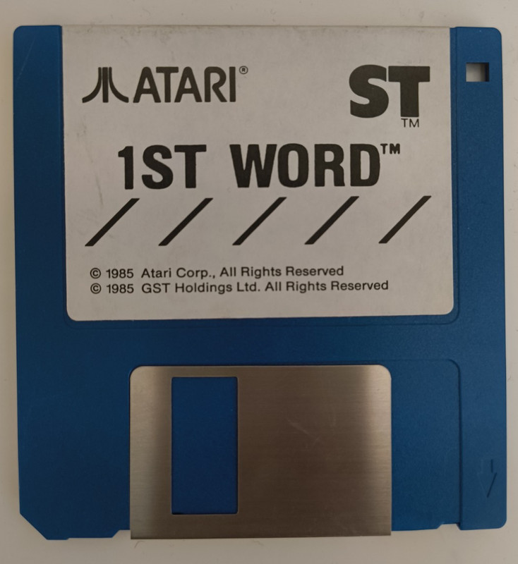 Atari ST 1st Word word processing software. Disk Only. Tested.