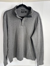 BOSS Hugo Boss Gray Regular Fit Long Sleeve 1/4 Zip Pullover Sweater Size XL