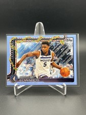 Topps 2025-26 Holiday Anthony Edwards H84 Timberwolves Light Blue Glitter