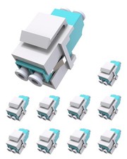 10 pcs Duplex LC to LC Fiber Coupler, Multimode Fiber Optic LC Keystone Jack ...