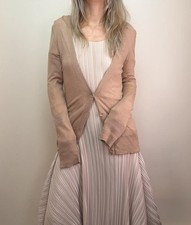 French Connection wool longline lightweight cardigan minimalist neutral spring L