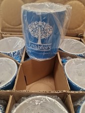 36x 285ml Enablers Blue Mugs Porcelain Tea Coffee Hot Drinks Cups Bulk #M