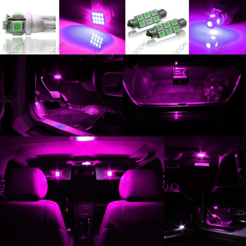 Paquete de 10 luces interiores LED rosas para Cadillac CTS CTS-V 2003-2007 + HERRAMIENTA - Imagen 3 de 6