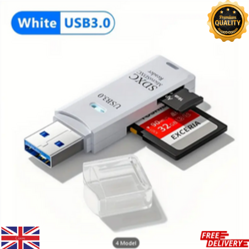 2-in-1 USB 3.0 Card Reader High-Speed SD/Micro SD TF Memory Adapter for PC/Lapto - Picture 6 of 7