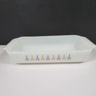 Vtg Anchor Hocking Fire King Candle Glow Rectangle Baking Dish 1.5 qt Casserole