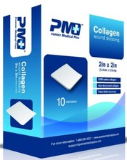 Premier Medical Collagen Wound Dressing 2 in x 2 in (10 Dressings)