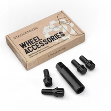 4pcs Spline Locking Lug Bolts - 12x1.5 - 26mm Shank Length - Security Socket Key