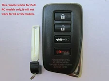 UNLOCKED OEM LEXUS IS RC SMART KEY KEYLESS REMOTE FOB HYQ14FBA 281451-2020 AG