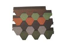 Hexagonal Roof Felt Tiles - Shingles, Ideal for sheds, log cabins, Garden Sheds