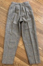 80s Esprit ITALY High Waist Pleated Wool Pants.colorful Stripes.24  Waist