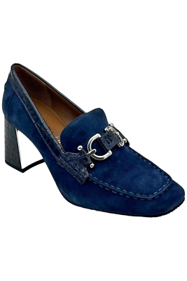 Donald J. Pliner Navy Slip-On Loafers REX at Donald Pliner main image 4
