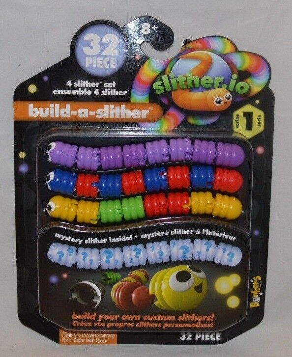 Bonkers Slither.io Series 1 Build-a-slither 32 PC 4 Slither Set