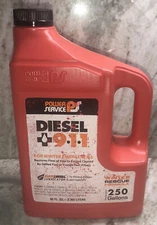 Power Service #8064 64 oz Diesel 911 9-1-1 Fuel De-Icer Additive-Treats 250 Gal.