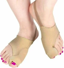Bunion Corrector and Orthopedic Pain Relief Gel Pad Toe Separators w/ Heel Bands