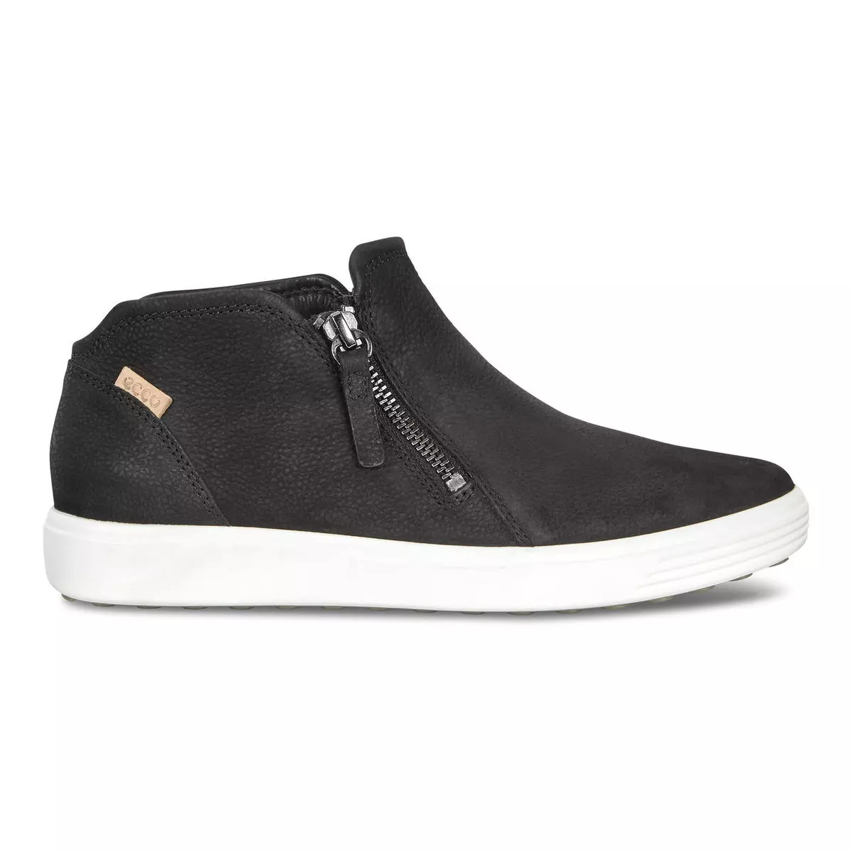 Ecco women's soft low 2024 cut zip bootie sneakers