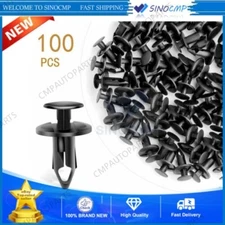 8MM Bumper Clips Car Auto Hole Plastic Rivets Fastener Fender Push Pin 100 Pcs