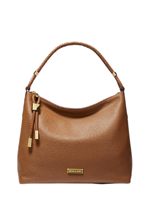 Michael Kors Lexington Large Pebbled Leather Shoulder Bag, Brown | eBay