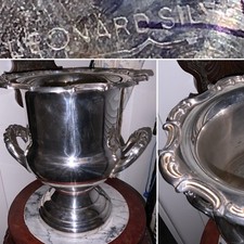 GROß 10" Leonard Silber Teller Regency Stil Champagner Wein Kühler Eiskübel
